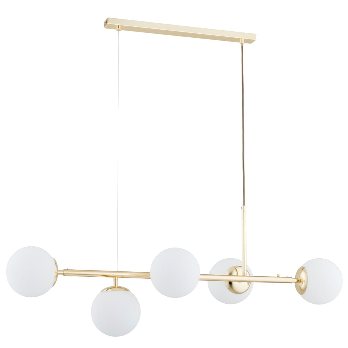 Lustra Pendul Alfa Dansa Aurie & Alba 5xE14