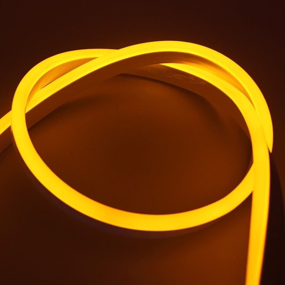 NEON FLEX PORTOCALIU 8W/M 120LED/M 5X11MM 2835 24V IP65 6MM PIN