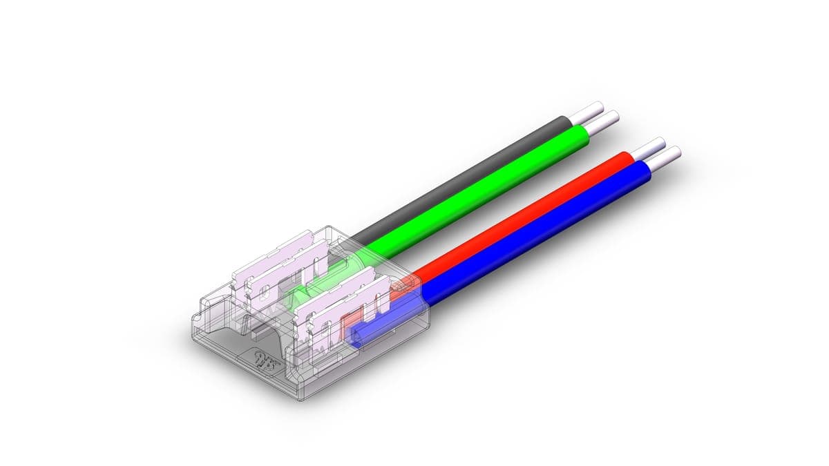 CONECTOR ALIMENTARE PT BANDA LED COB RGB IP20 12V/24V PCB 10MM PIN 7.2mm 16CM