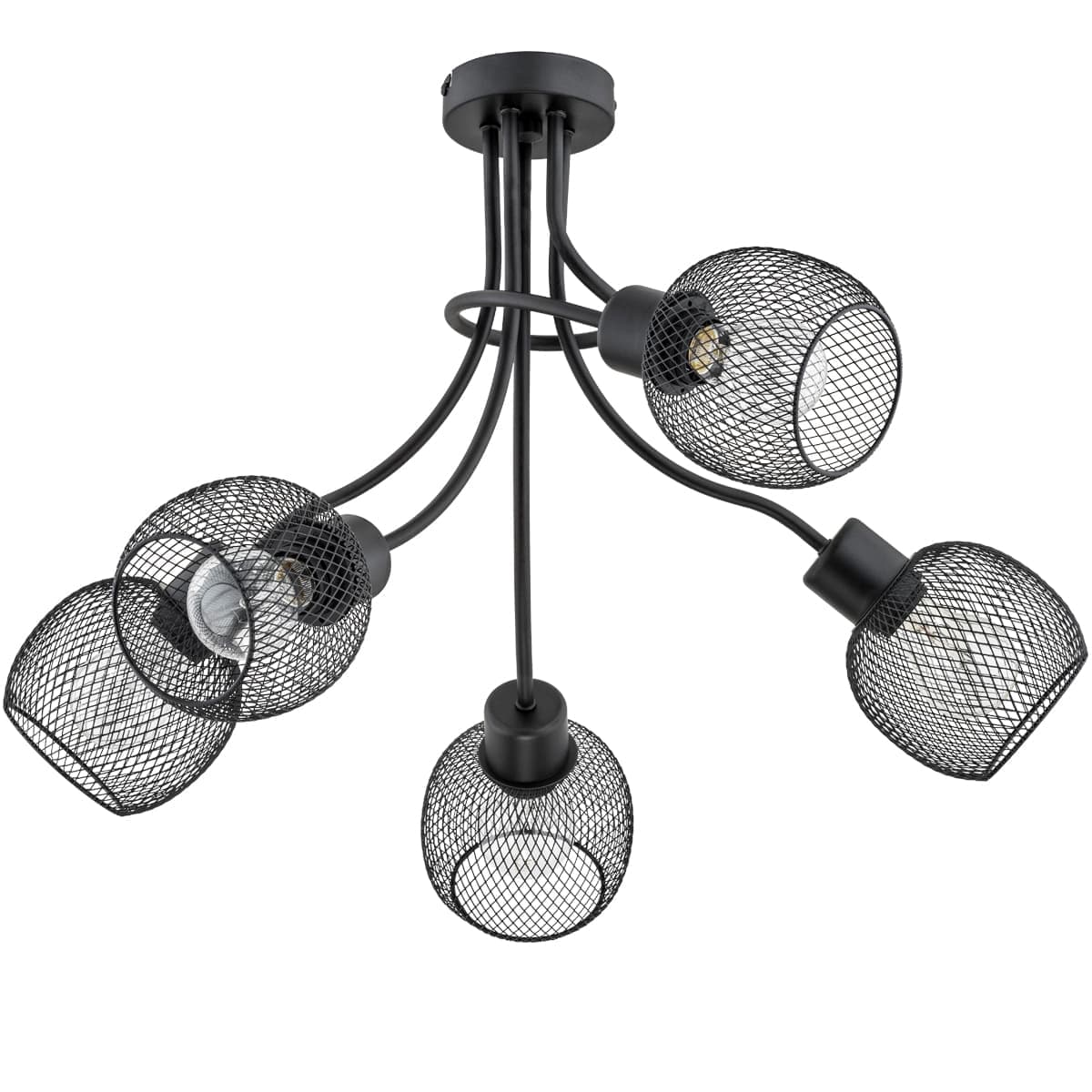 Lustra Alfa Plena Duo Neagra 5xE27