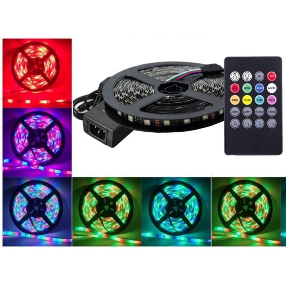 Kit Banda LED RGB Muzica cu Telecomanda 54 LED/m 10W/m 12V