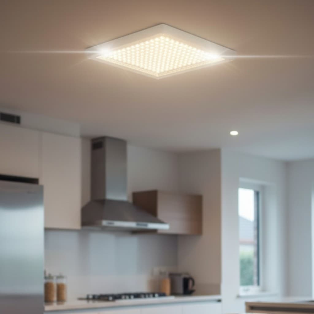 Plafoniera LED patrata pentru bucatarie 12W, 230x230x35, 6500K