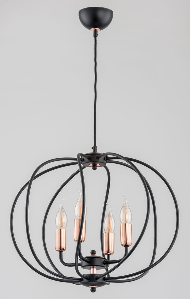 Lustra Pendul Alfa Daymon Neagra 4xE14