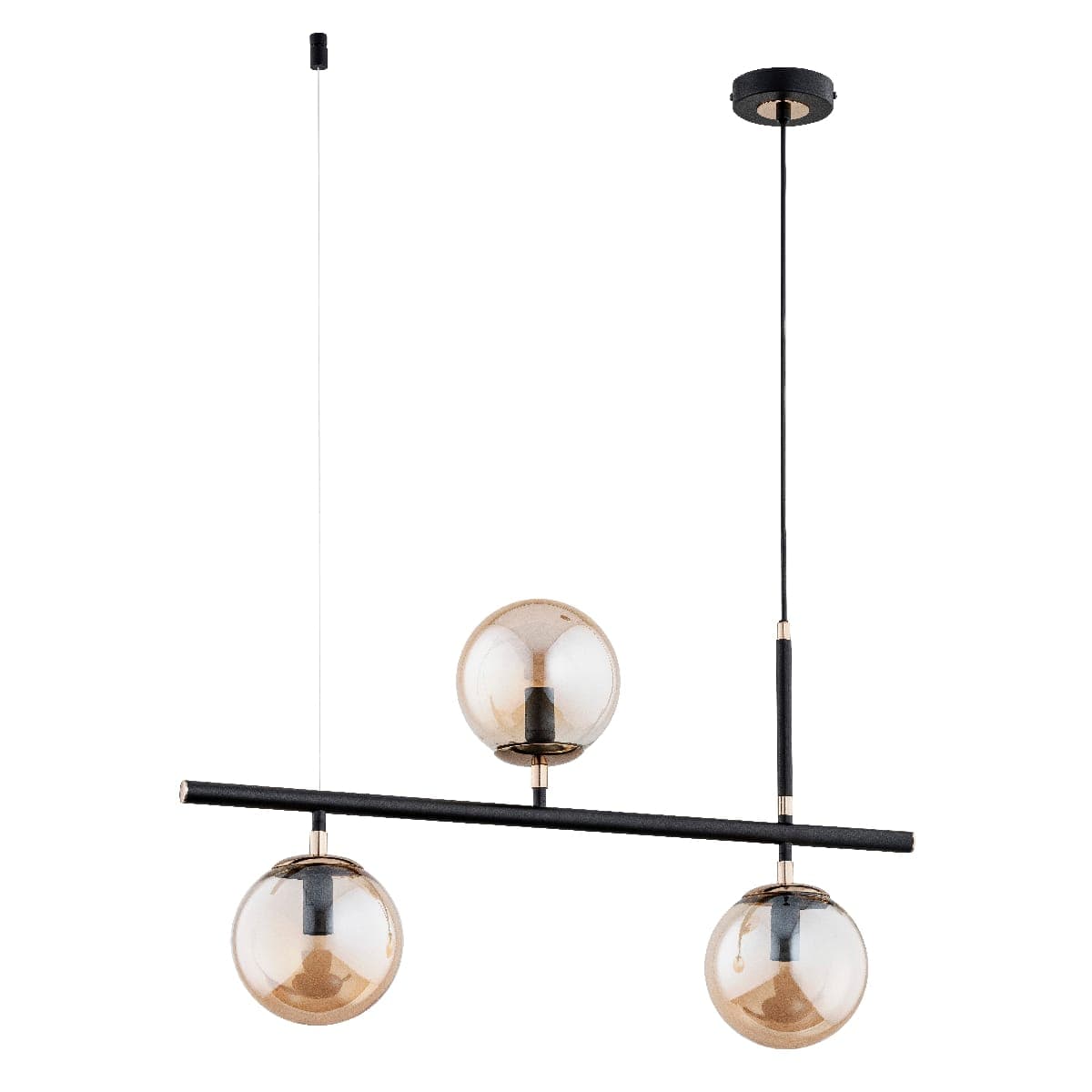 Lustra Pendul Alfa Fingo Neagra 3xE14