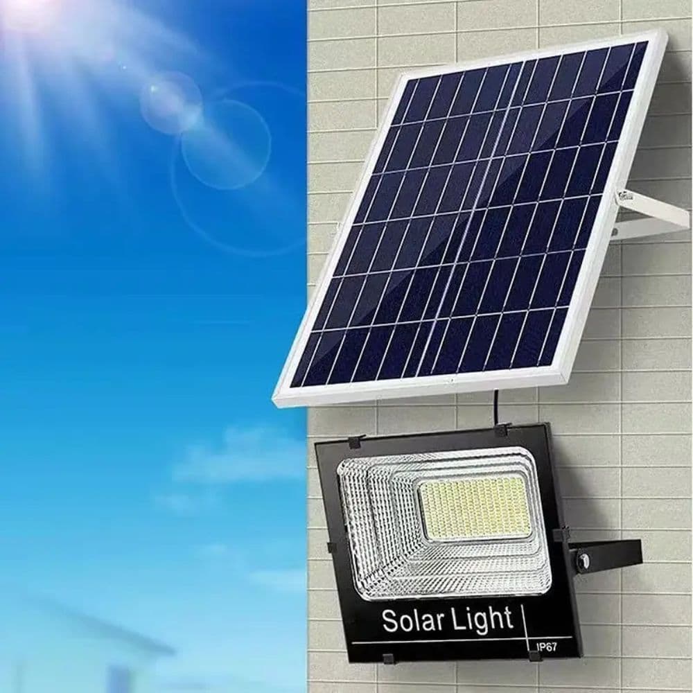 Proiector cu Panou Solar Monocristalin si telecomanda -  150W/6500k