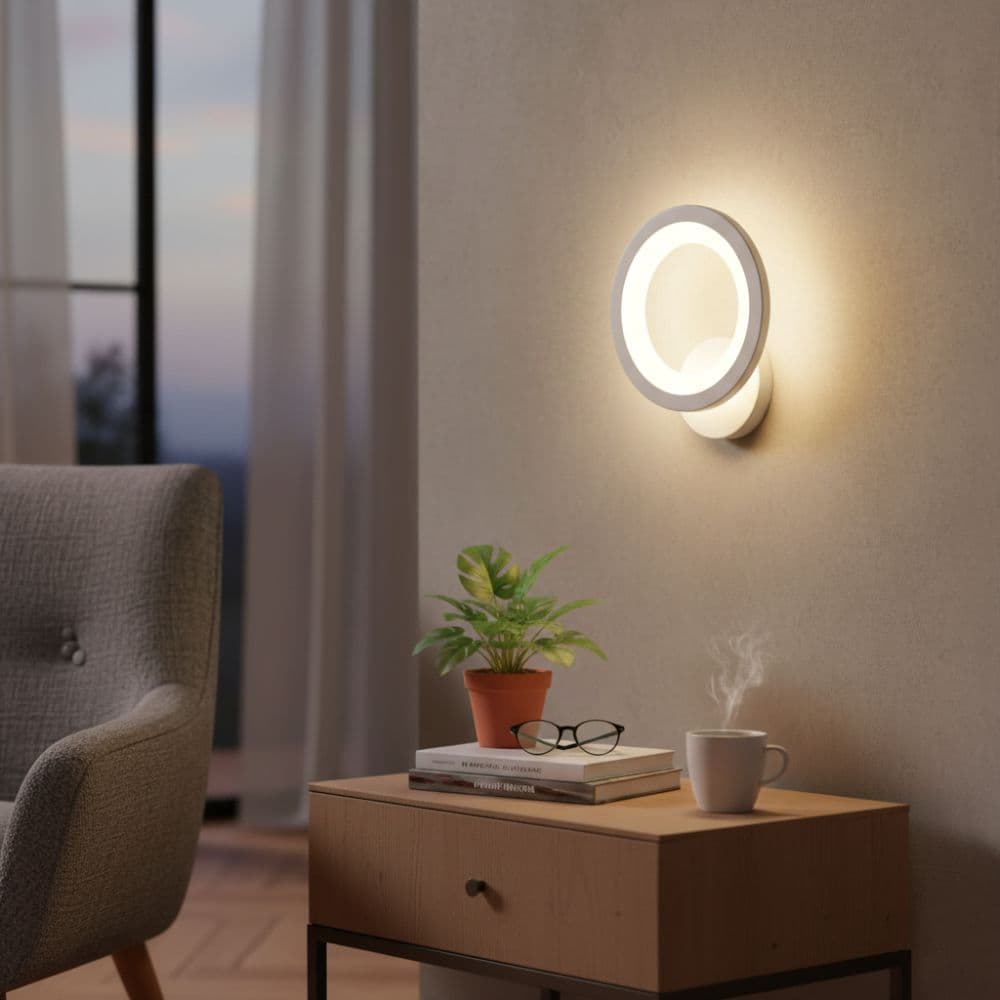 Aplica LED perete rotunda cu lumina ajustabila 18W 1400LM 3000K/4000K/6500K