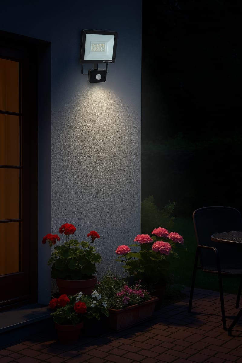 Proiector Led cu Senzor de Miscare 20W=100W,SMD Galaxy, 6000K, lumina rece 165x118mm