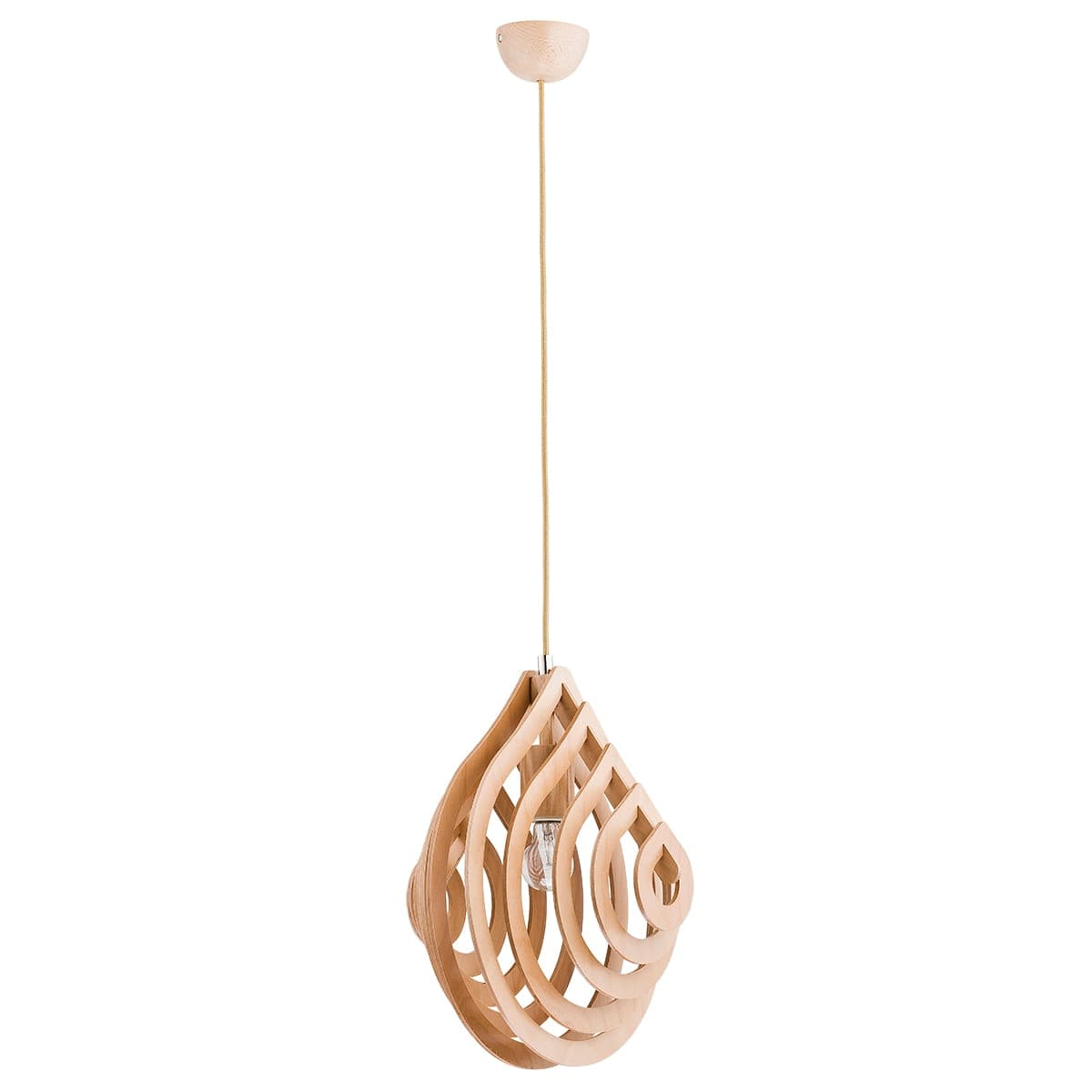 Lustra Pendul Alfa Karnak Lemn 1xE27