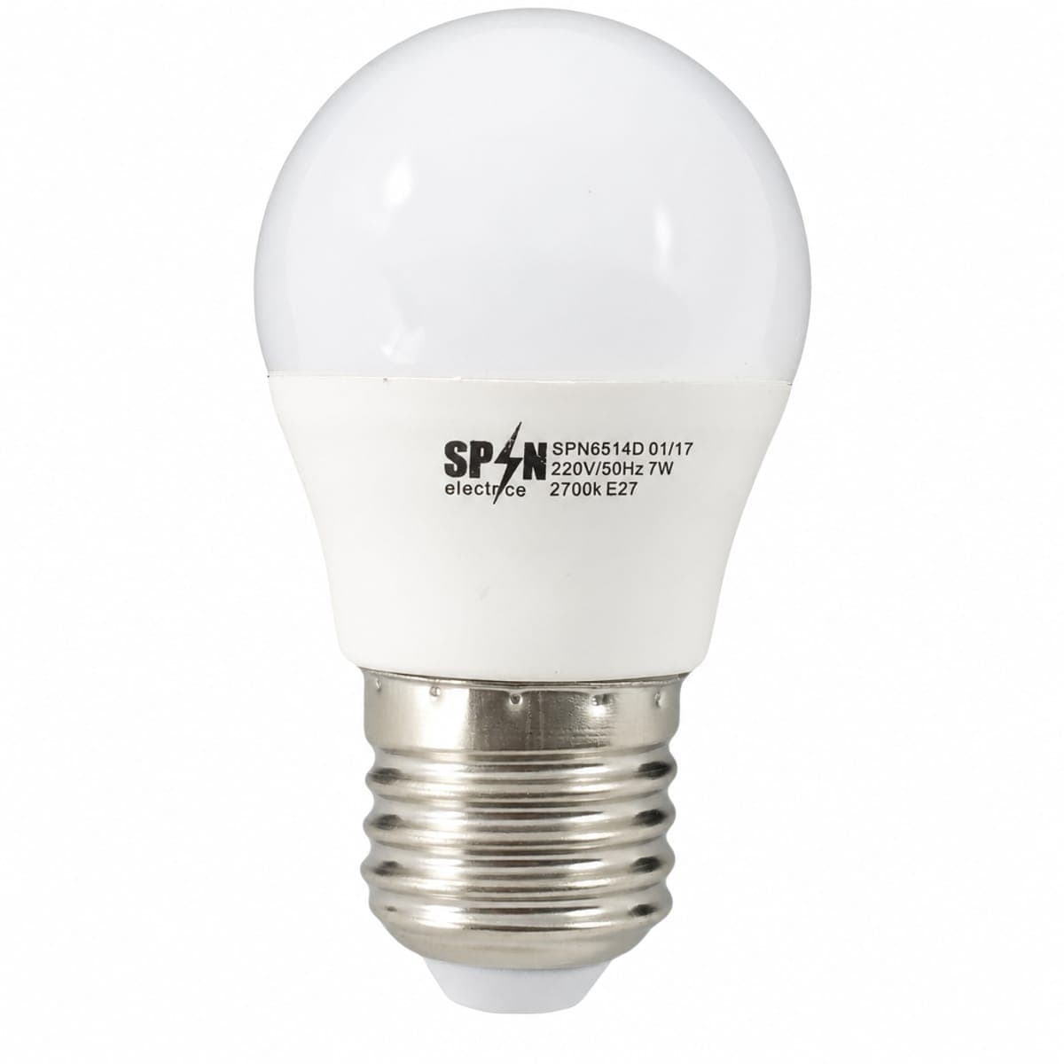 Bec LED Sferic E27 3W, lumina rece, model G45, SPIN