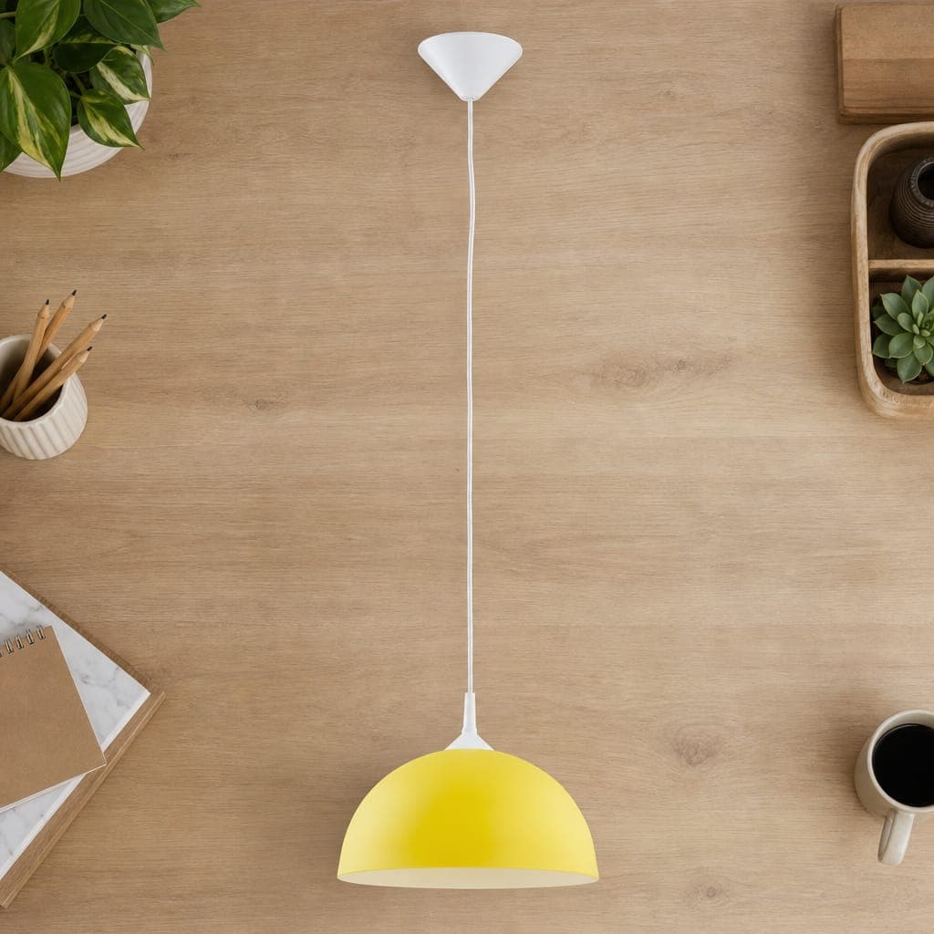Lustra Pendul Alfa Albert Yellow 1xE27