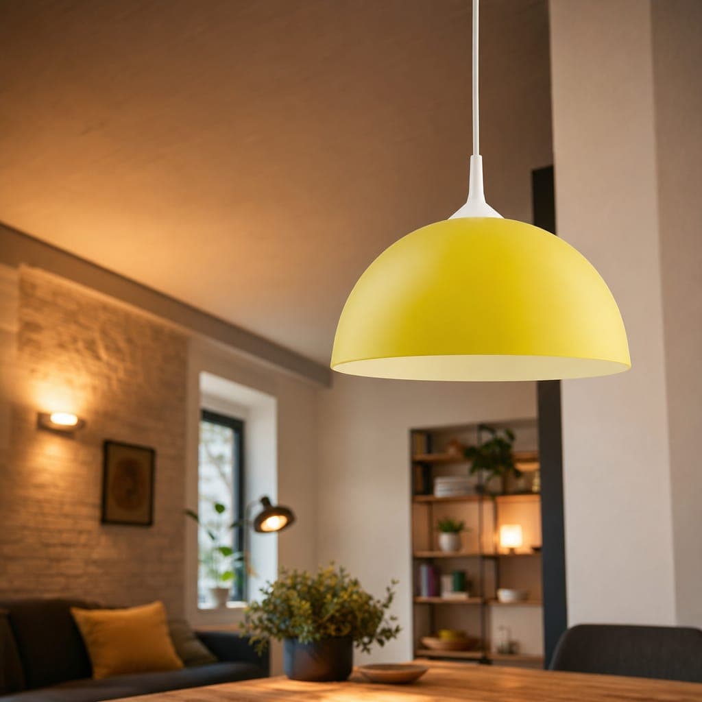 Lustra Pendul Alfa Albert Yellow 1xE27