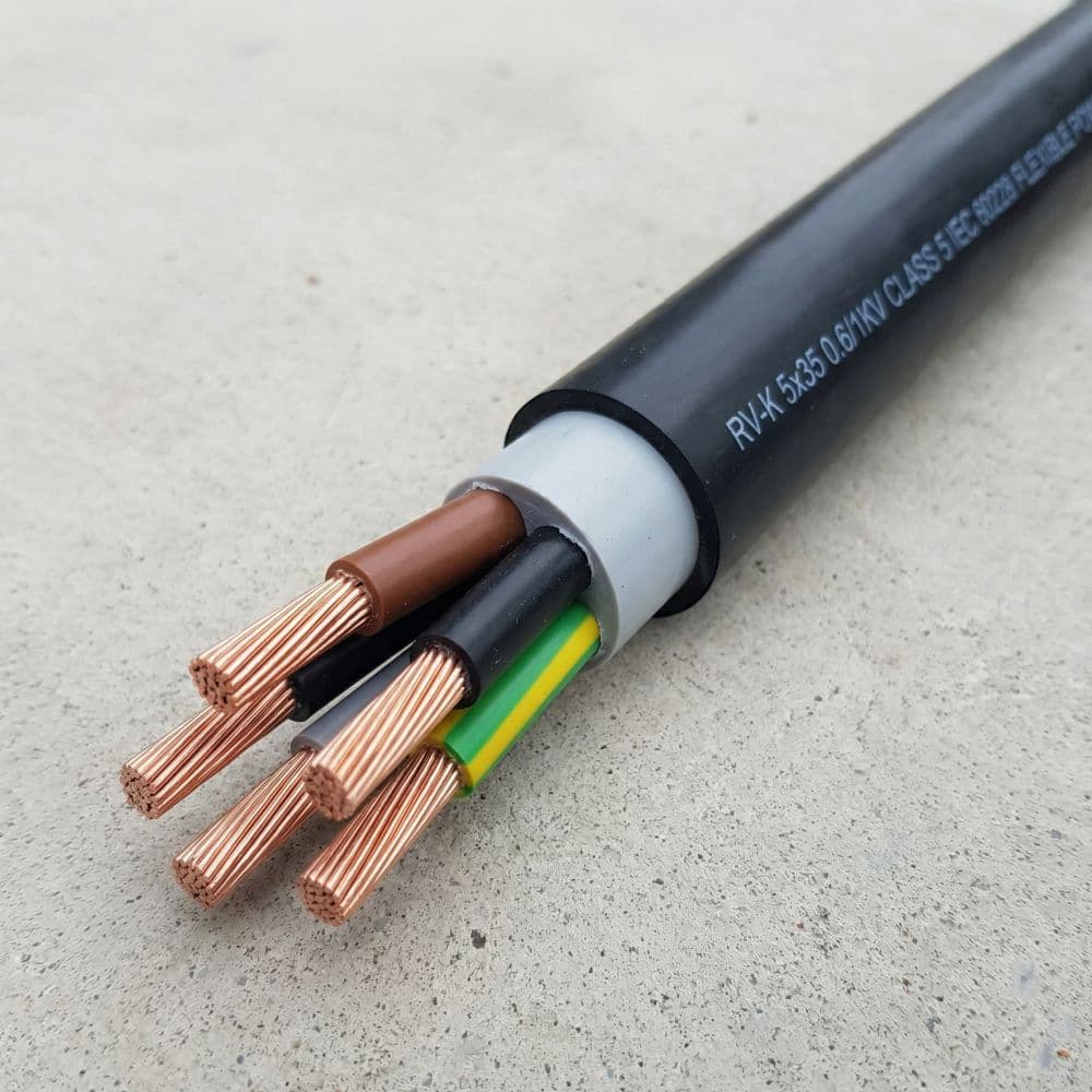 Cablu de energie flexibil RV-K 5x35 0.6/1KV clasa 5