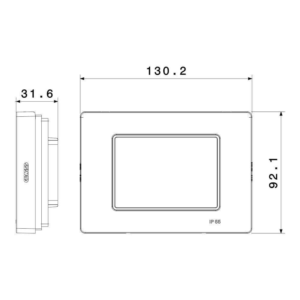 Rama etans 3 module, Alb lucios, IP55, Gewiss System Pura GWC25451