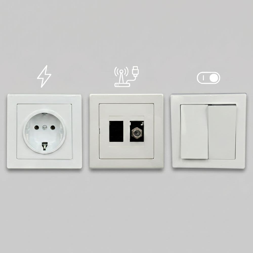Întrerupător cap cruce, 250V~, 10A, 50Hz, IP20