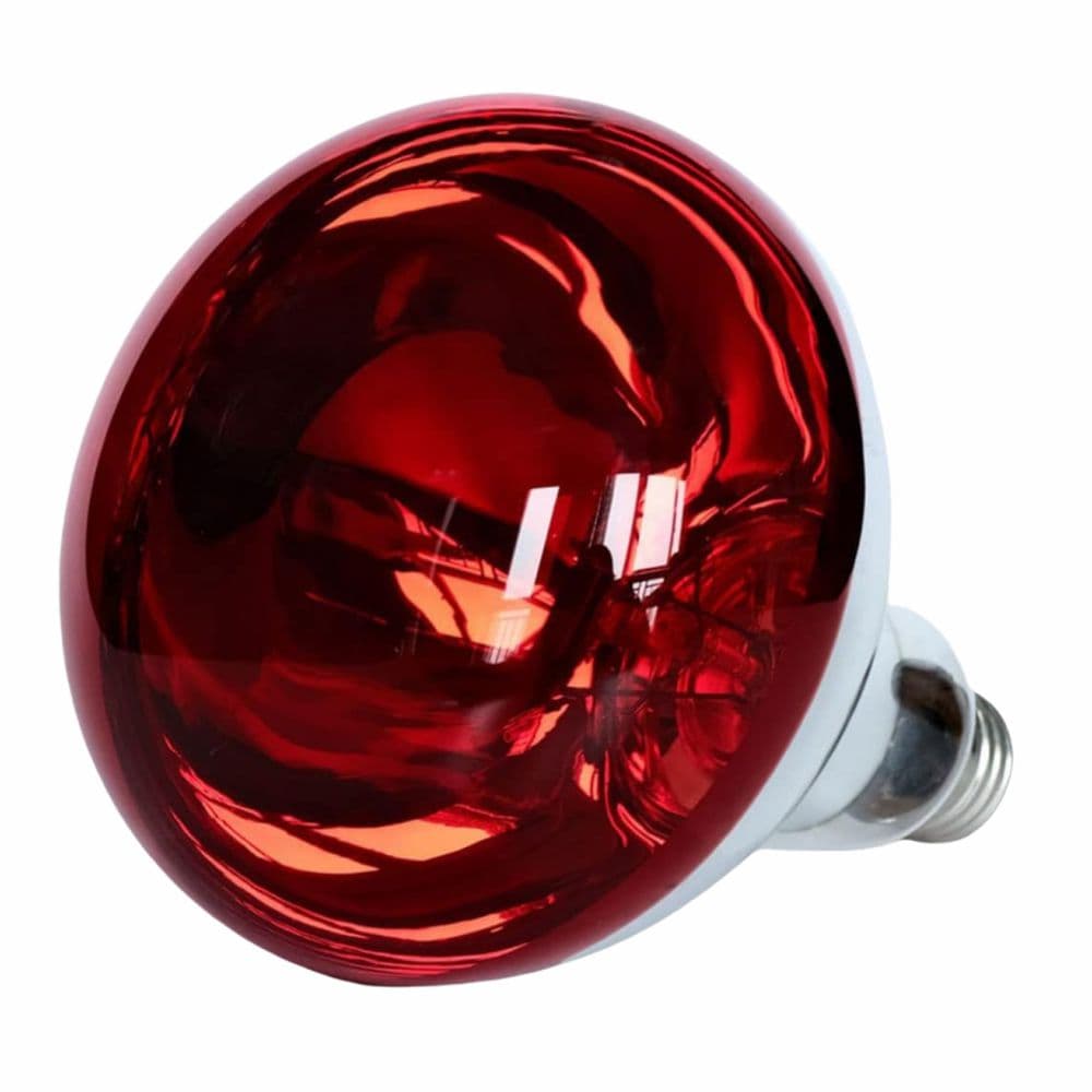 Bec infrarosu pentru incalzire R125, 150W,  E27, Rosu