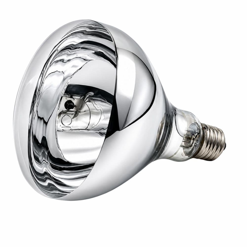 Bec infrarosu pentru incalzire R125,150W, E27, Transparent