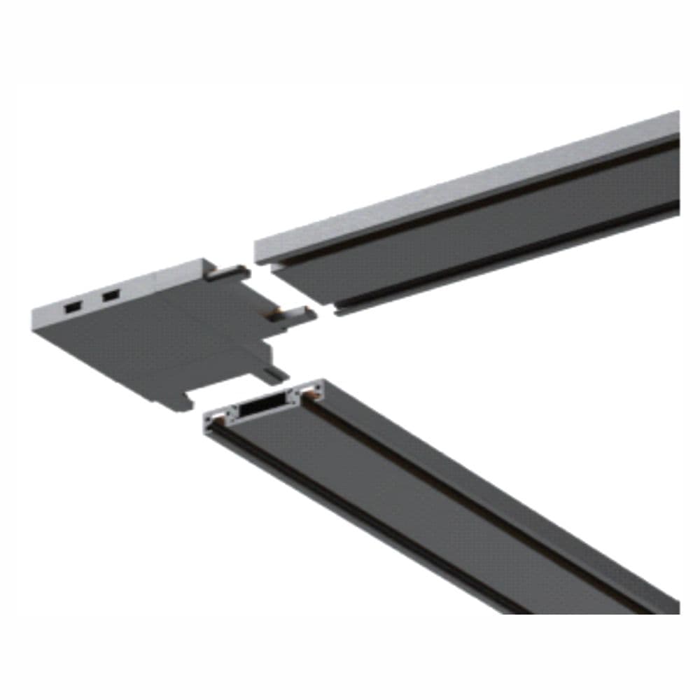 Conector fix tip L sina magnetica 90° Negru