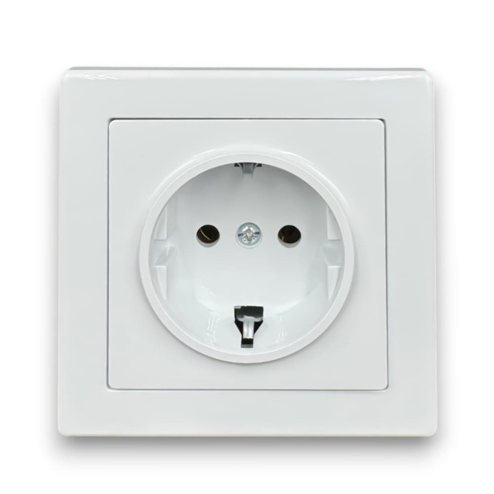 Priza schuko SIMPLA, contact de protectie, 250V~, 16A, 50Hz, IP20