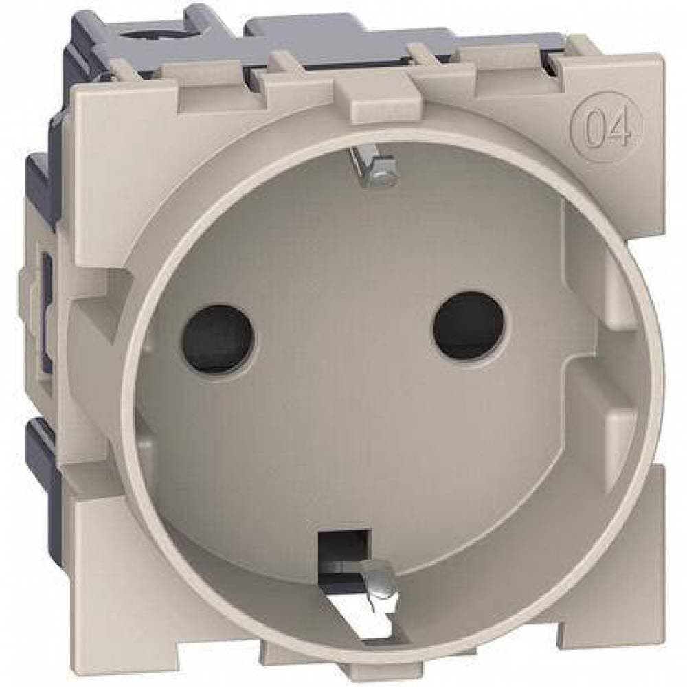 Priza schuko standard german 2P+N 16A 250V 2M Bticino Living NOW Nisip