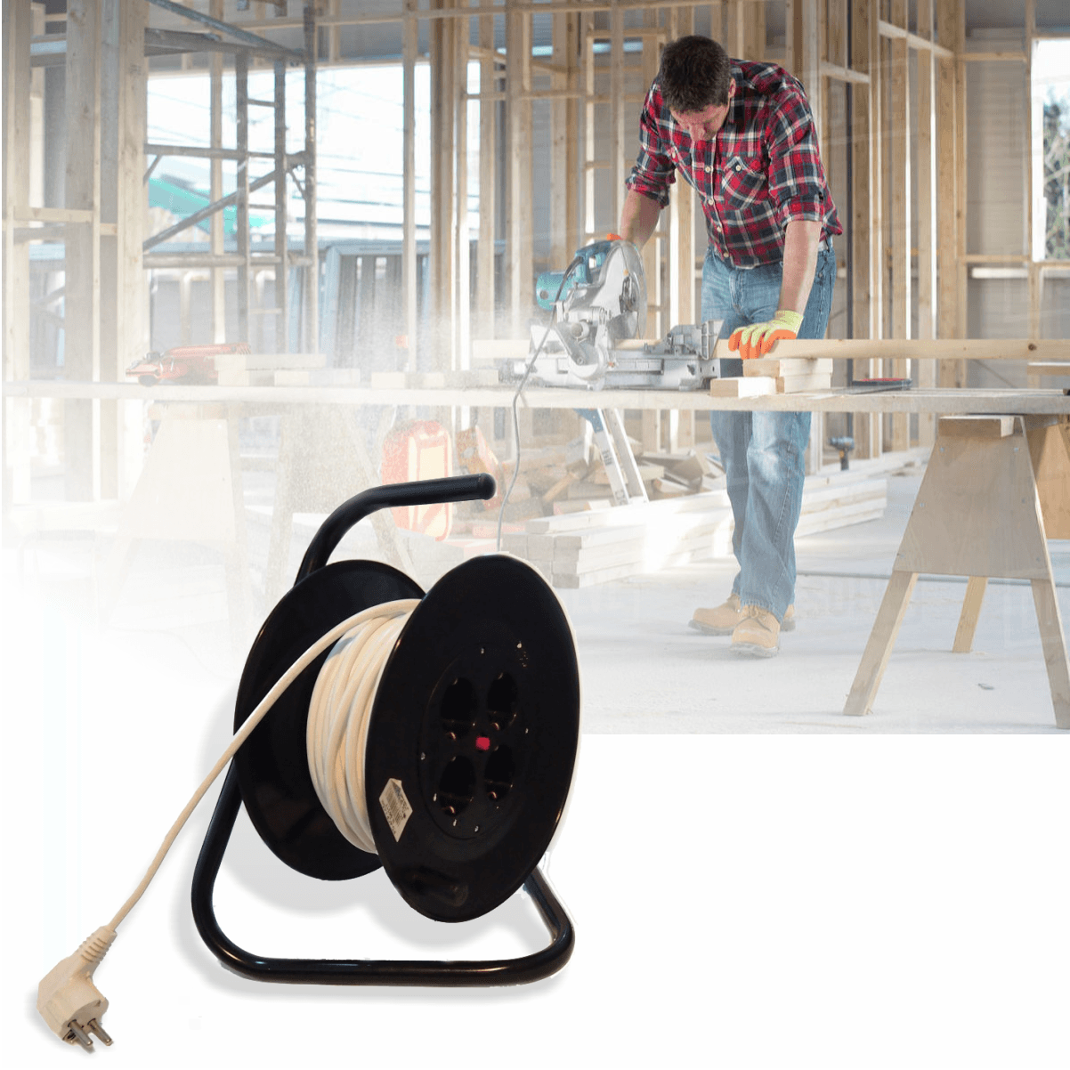 Derulator cablu electric 3x2.5mm - 30m