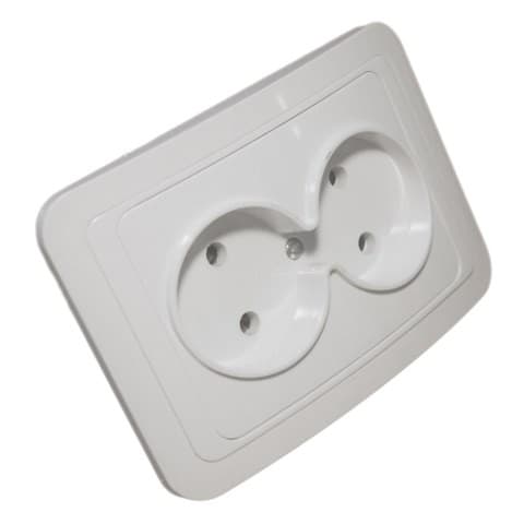 Priza dubla fara Contact de protectie - montaj incastrat