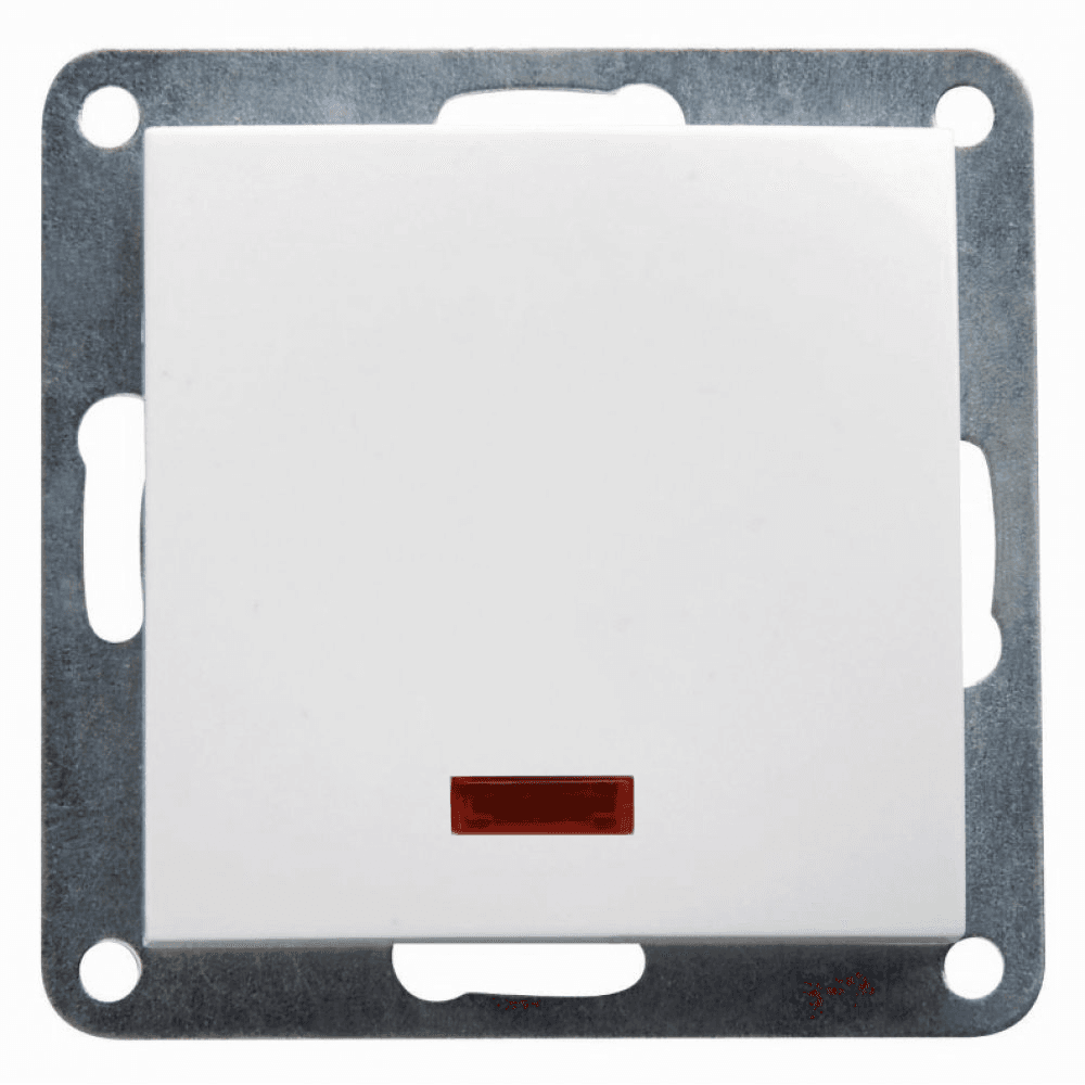 Intrerupator Simplu cu Led Spin Top, Alb