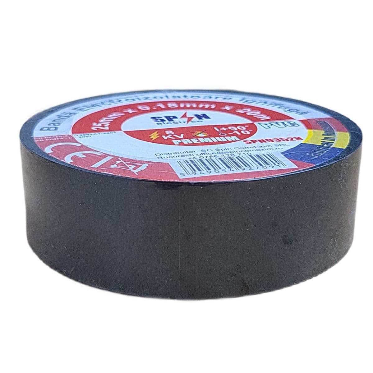 Banda Izolier Neagra PRO Ignifuga 25X0.18mm 20M
