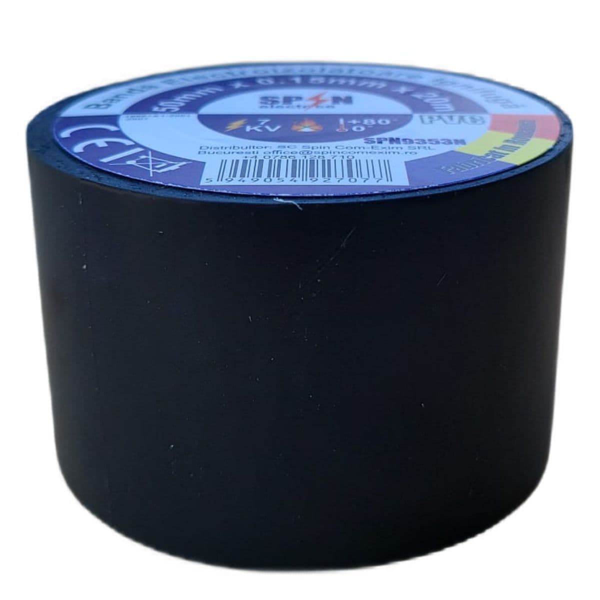 Banda Izolier Neagra  Ignifuga Lata  50X0.15mm 20M