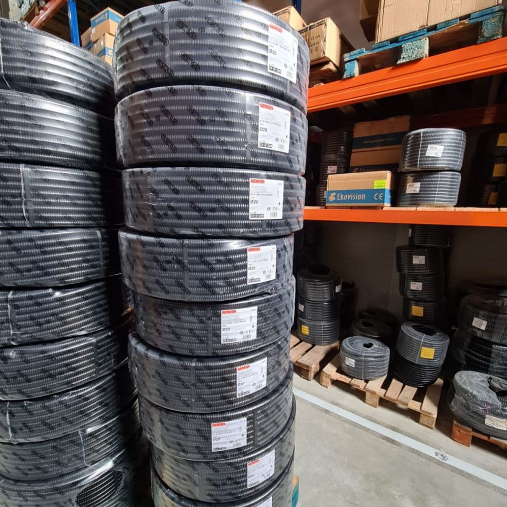 Tub riflat cu sarma tip Copex Gewiss DX15120 - 20mm (rola 100m)