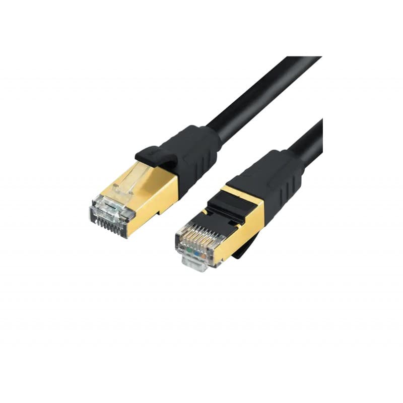 Patchcord SFTP RJ45-RJ45 Cat.7, LSZH, 10m, negru - EMTEX