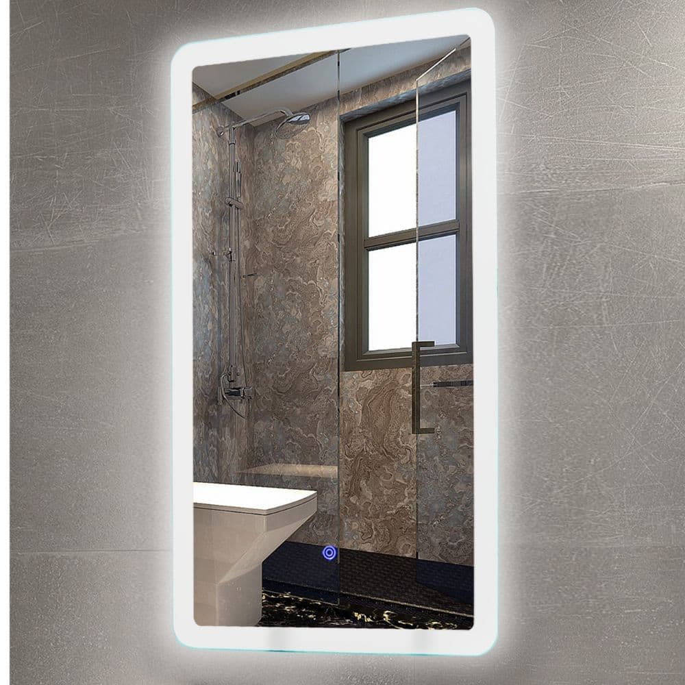 Oglinda baie led cu intrerupator touch 18W 1680lm 4000K 450x750mm
