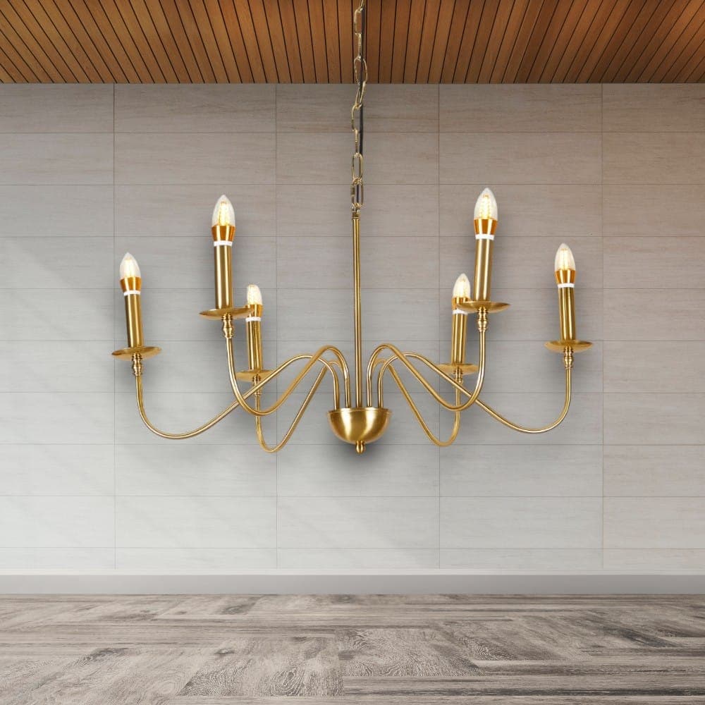 Candelabru Suspendat Cu 6 Brate Medusa, Ø 76 x 140cm, 6x7W E14