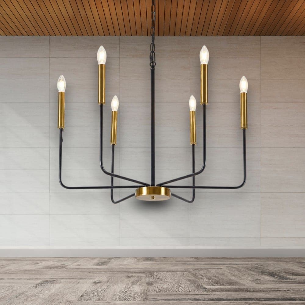Candelabru Suspendat Cu 6 Brate Odin, Ø 70 x 160cm, 6x7W E14
