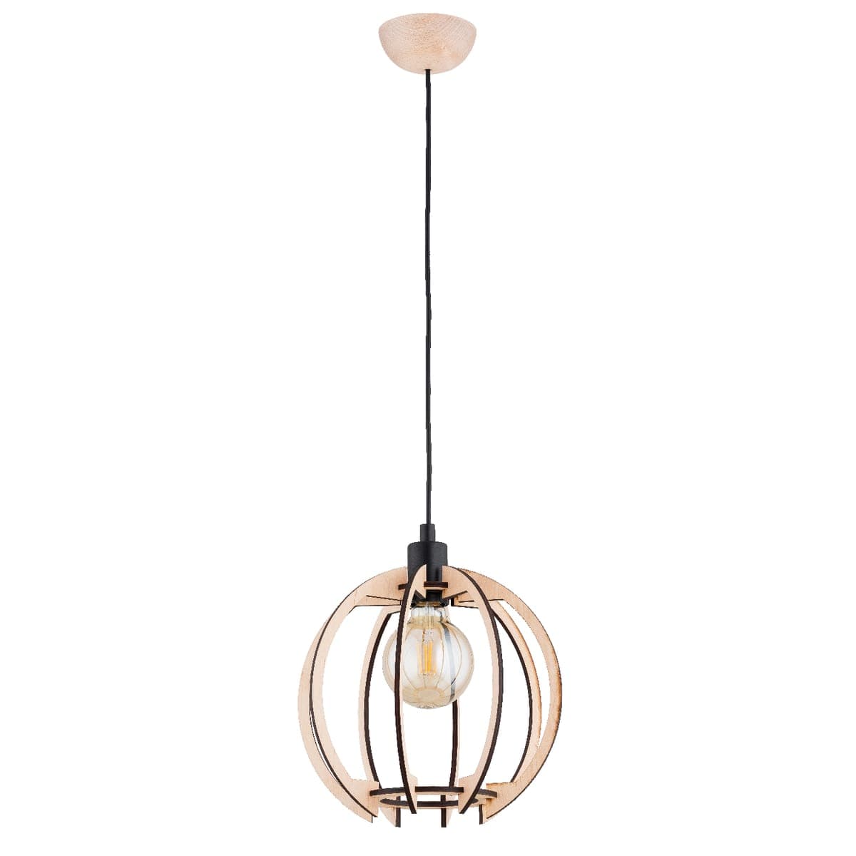 Lustra Pendul Alfa Tommy Slim Lemn 1xE27