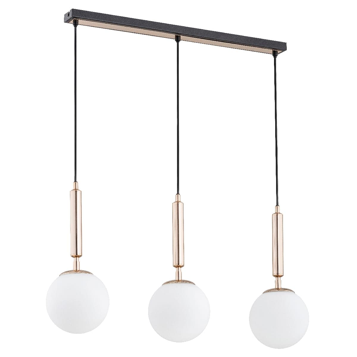 Lustra Pendul Alfa Volda Picolo Neagra & Aurie 3xE14