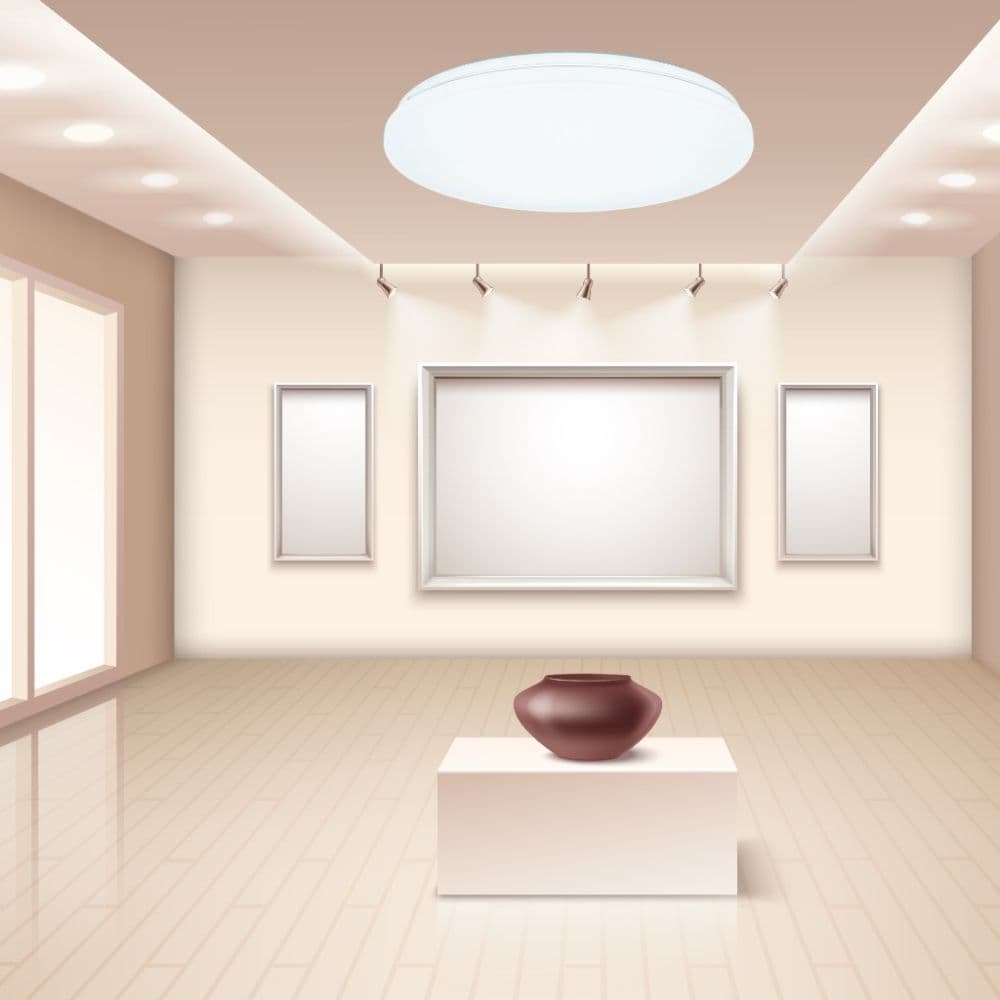 Plafoniera LED Slim Milky 12W=75W, 255x60mm, 6500K, lumina rece