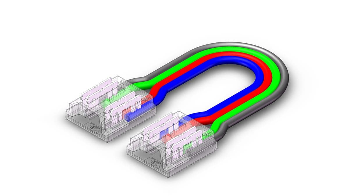 CONECTOR CABLU CONECTOR PT BANDA LED COB RGB IP20 12V/24V PCB 10MM PIN 7.2mm 17CM