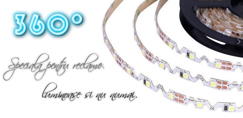 Banda LED 12V 4.8W/m, 60LED/m IP20 R2835 Forma S, lumina rece - rola 5m