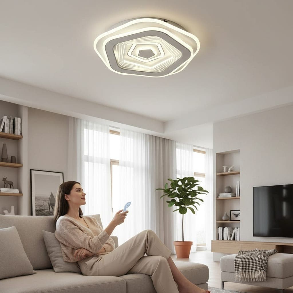 Plafoniera led cu telecomanda 100W 6750LM 3000K/4000K/6500K 400x50mm