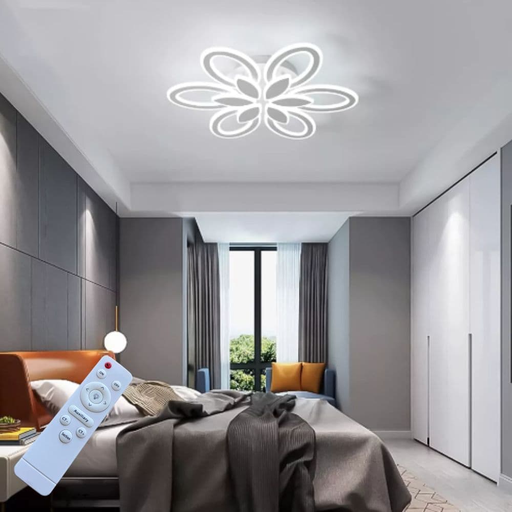 Lustra LED Living 5 Brate 140W – Telecomanda IR, 3 Temperaturi de Culoare, 60cm