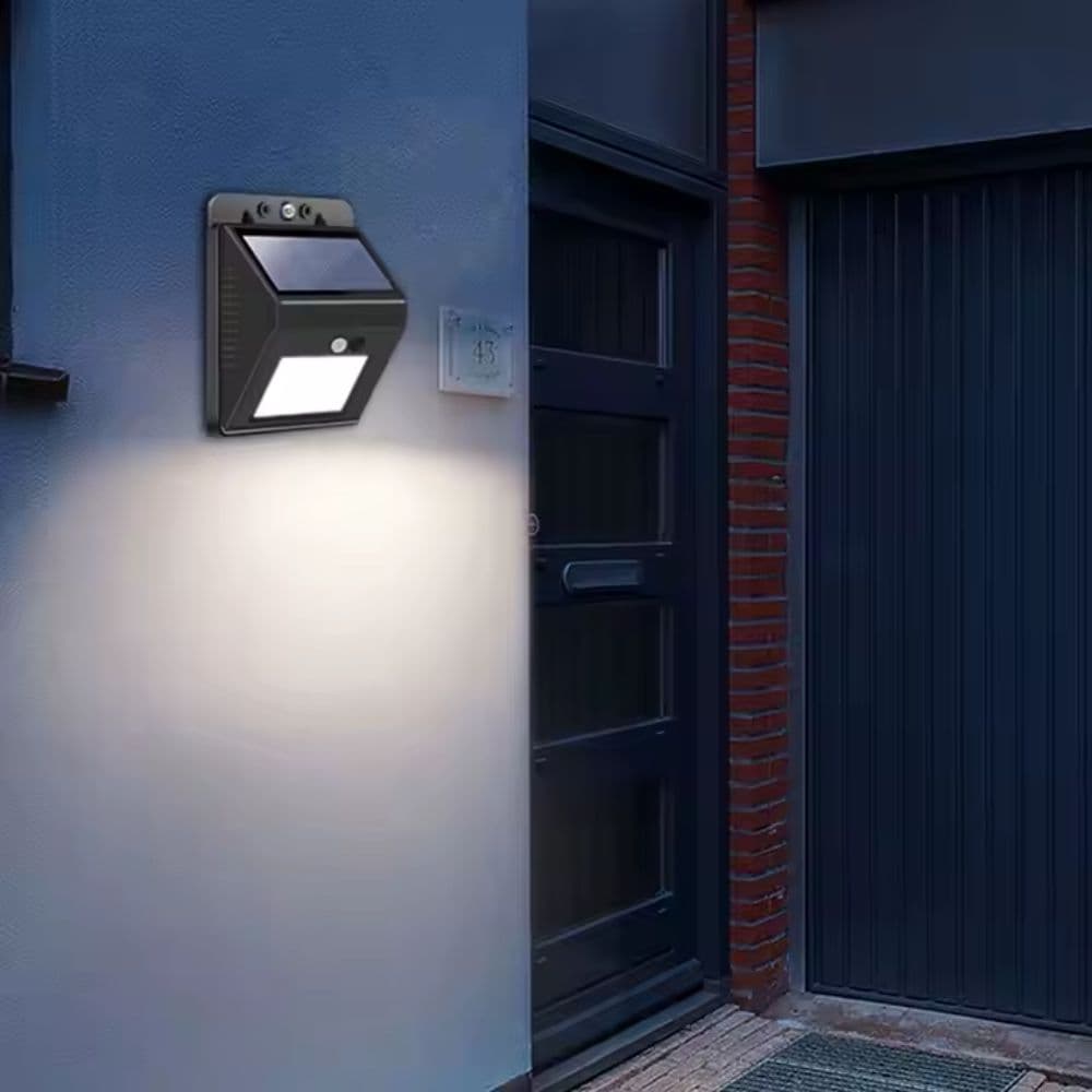 Aplica LED perete cu panou solar si senzor 10W