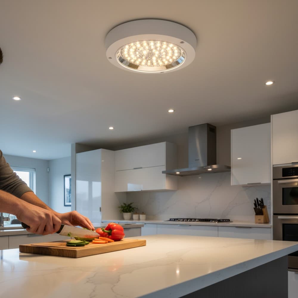 Plafoniera LED rotunda pentru bucatarie 16W, 270x352mm, 6500K