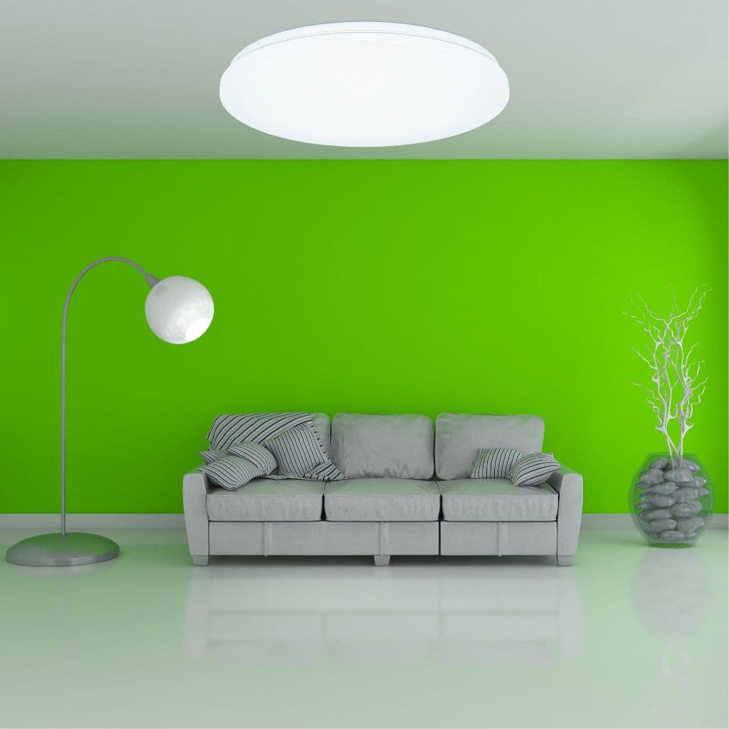 Plafoniera LED Slim Milky 24W=200W, 375x60mm, 6500k, lumina rece