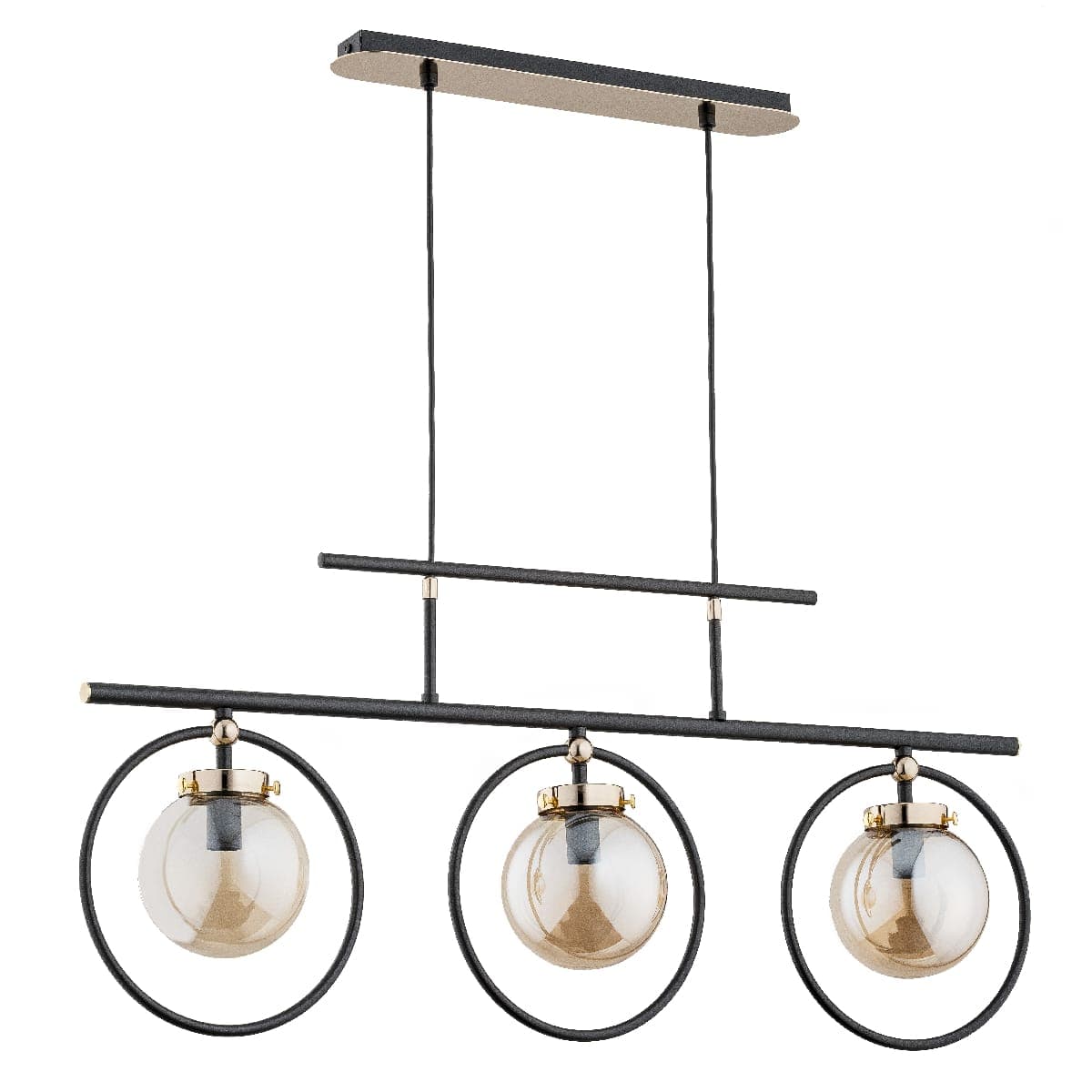 Lustra Pendul Alfa Vasido Neagra 3xE14
