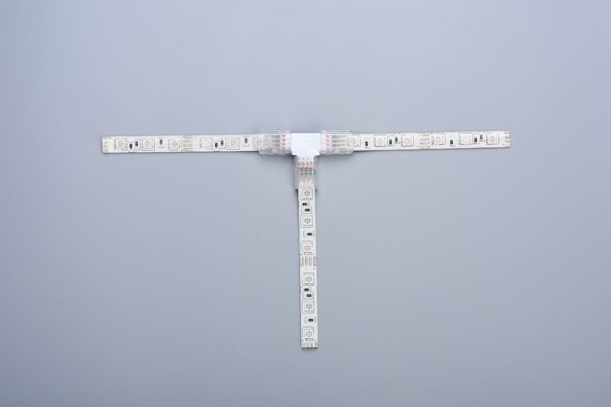 CONECTOR PRELUNGIRE "T" PT BANDA LED SMD RGB IP65 12V/24V PCB 10MM PIN 7.2mm