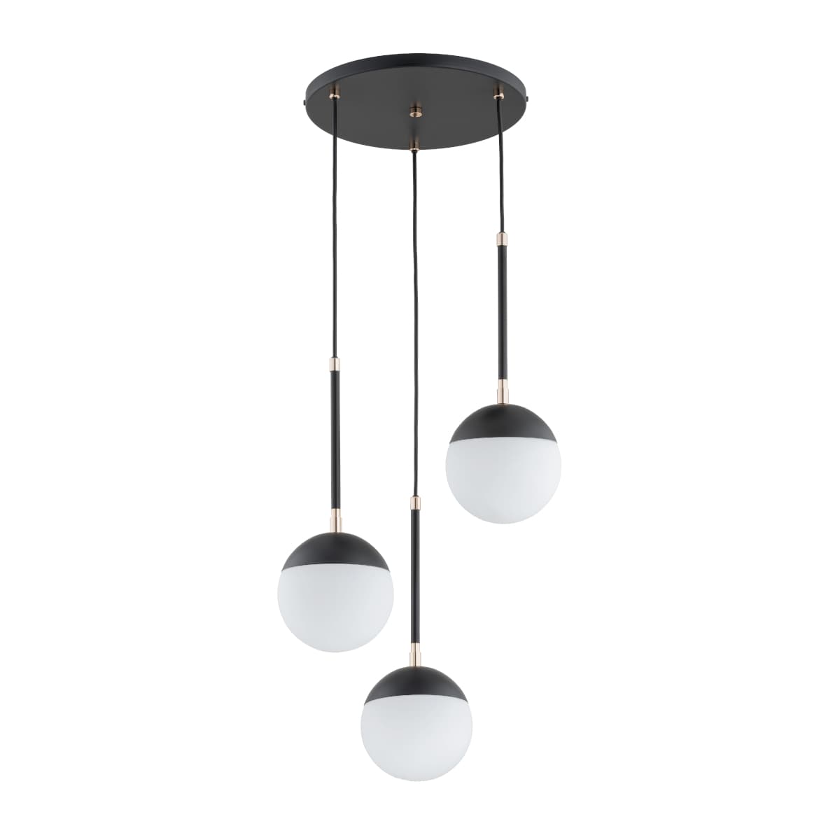 Lustra Pendul Alfa Volda Rex Neagra & Alba 3xE14