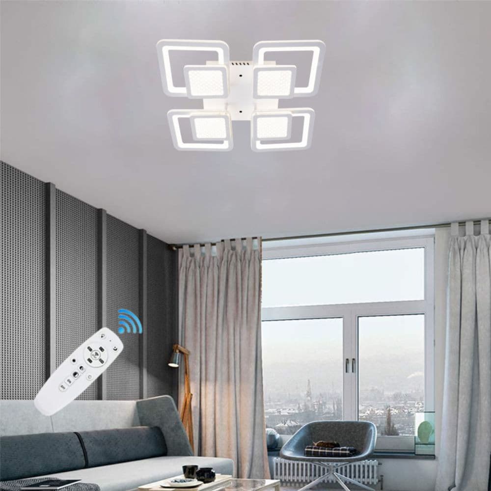 Lustra LED Living 8 Brate 100W – Telecomanda IR, 3 Temperaturi de Culoare, 45cm