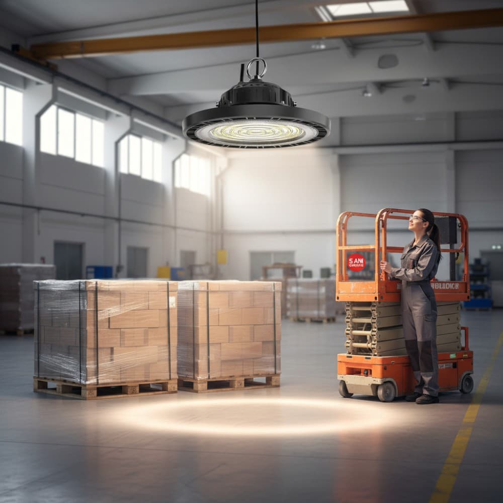 Corp LED industrial UFO Ø375mm, 200W=1000W, lumina rece