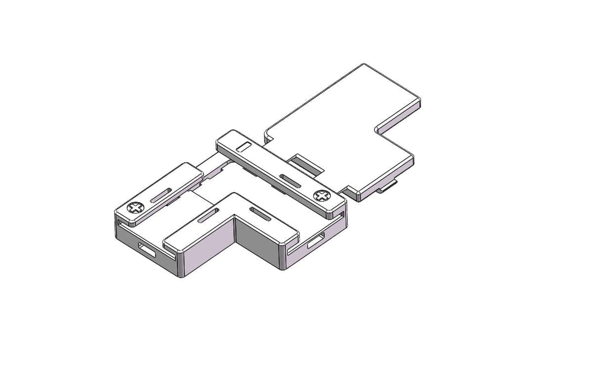CONECTOR PRELUNGIRE "T" PT BANDA LED RGB IP20 12V/24V PCB 10MM PIN 7.2mm