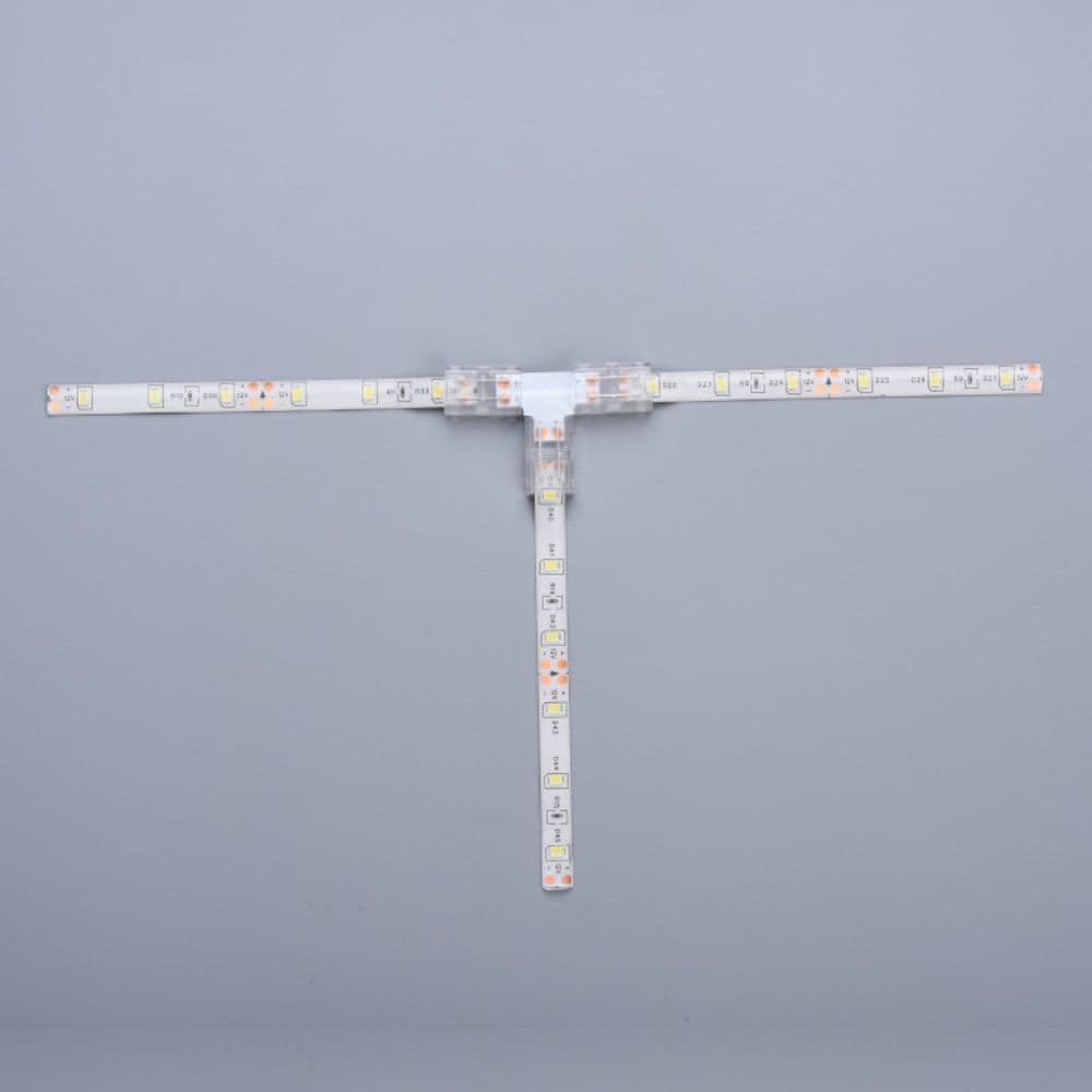 CONECTOR PRELUNGIRE "T" PT BANDA LED SMD IP65 12V/24V PCB 8mm PIN 4.5mm